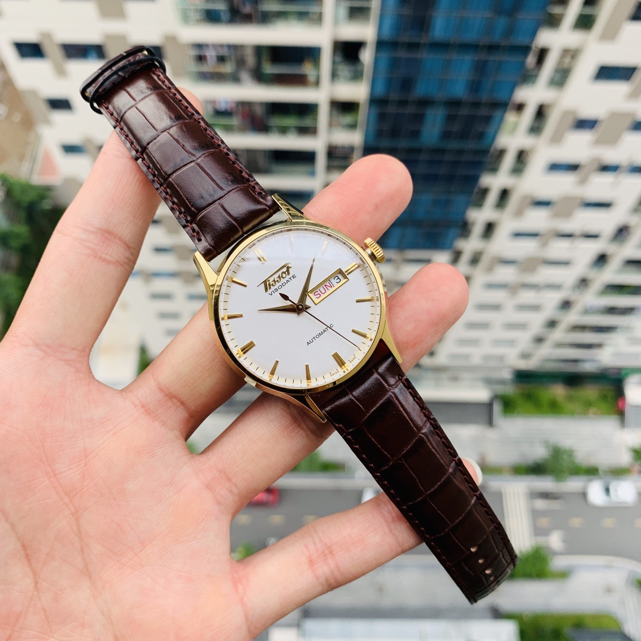 Đồng hồ xách tay Tissot Visodate Gold T019.430.36.031.01
