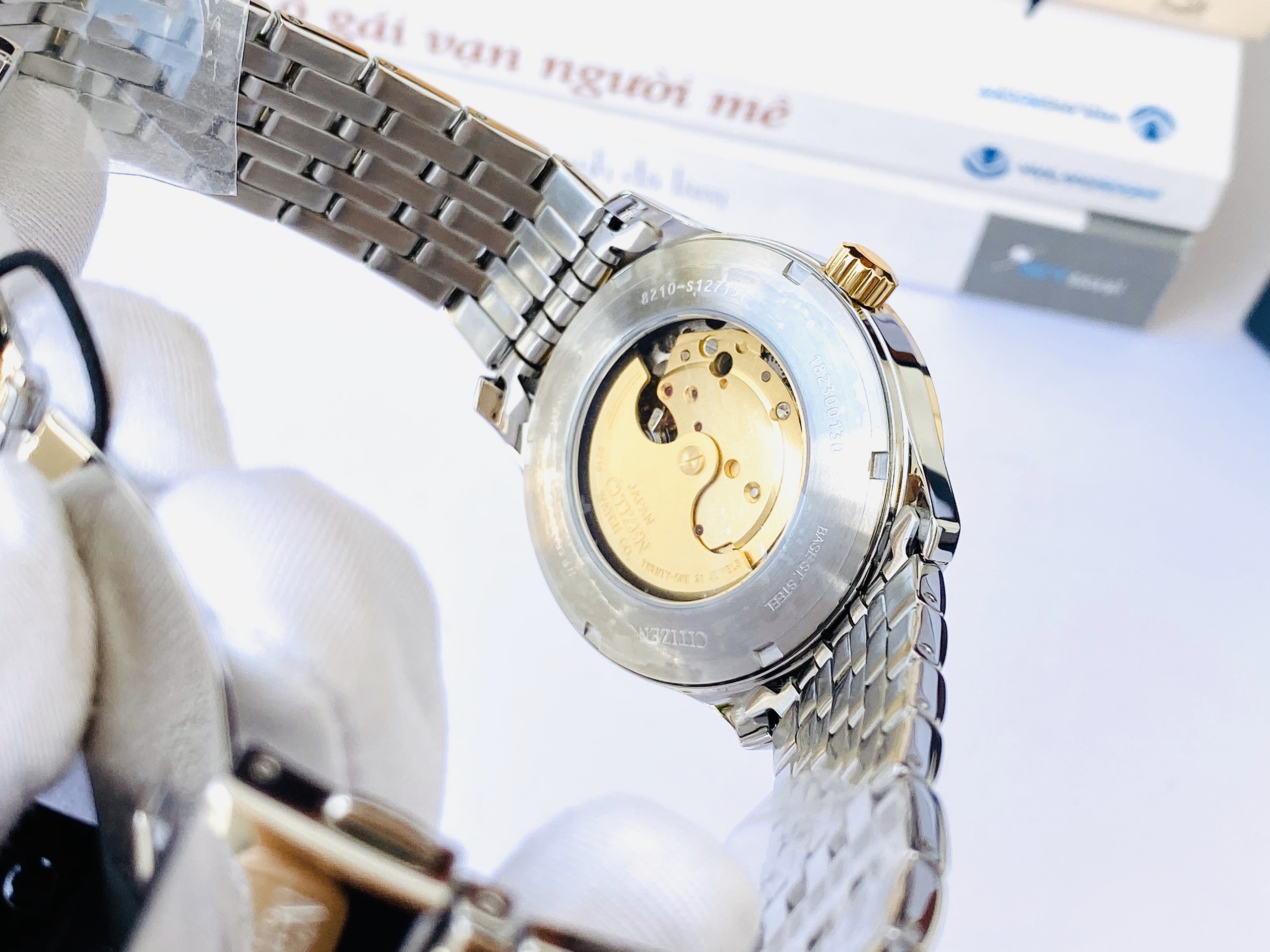 Đồng hồ nam Citizen Automatic NJ0114-84E mạ vàng PVD