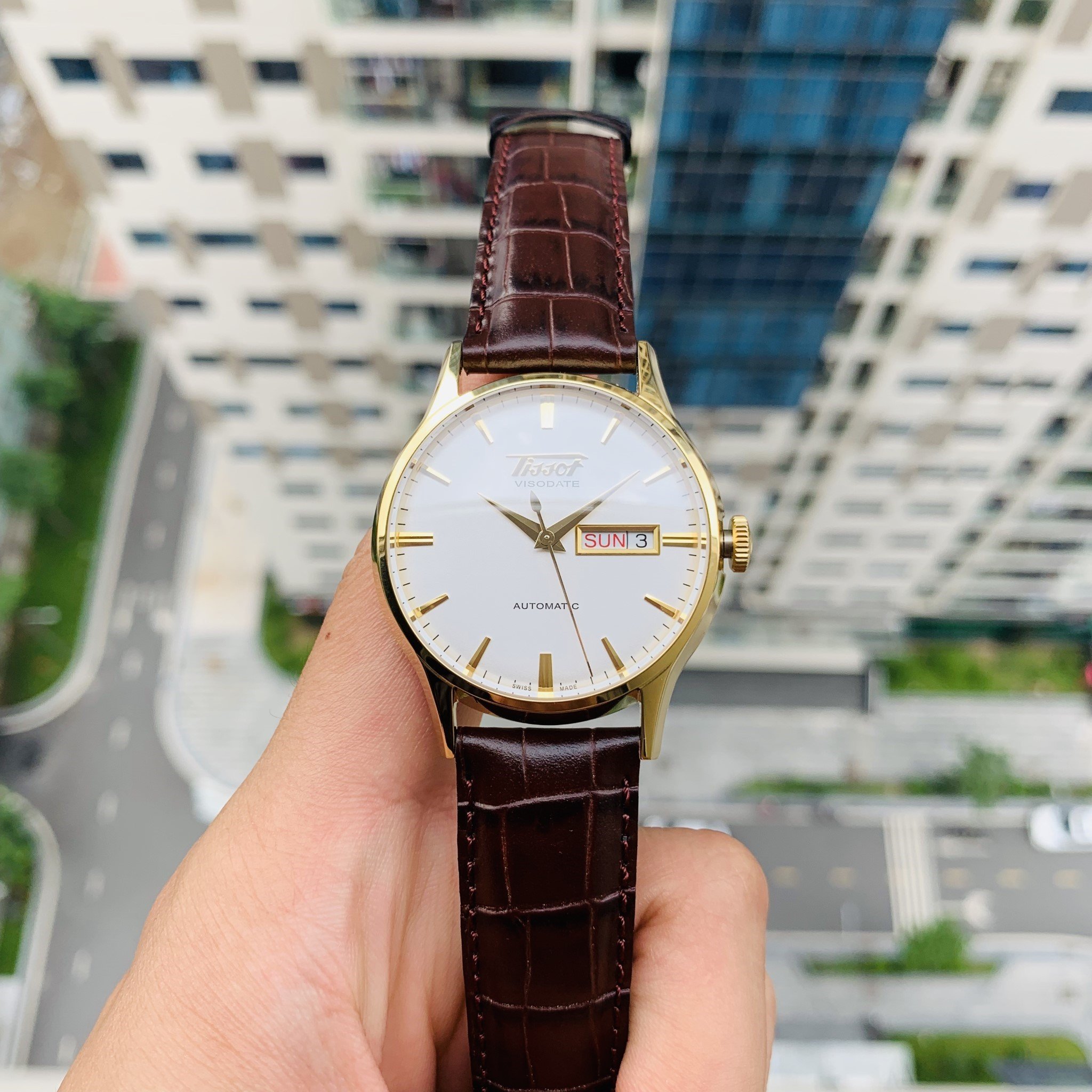 Đồng hồ xách tay Tissot Visodate Gold T019.430.36.031.01