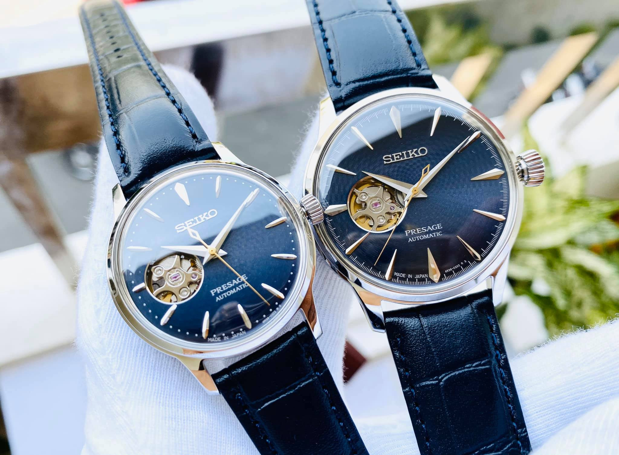 Đồng hồ cặp đôi Seiko Presage Cocktail Time Stinger SSA405J1 - SSA875J1 Made in Japan