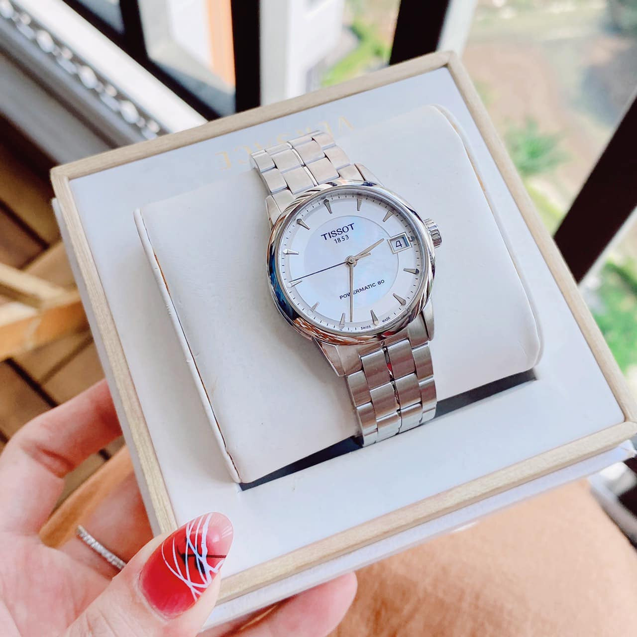 Đồng hồ nữ Tissot Luxury Powermatic 80 Mother of Pearl Ladies Watch T086.207.11.111.00