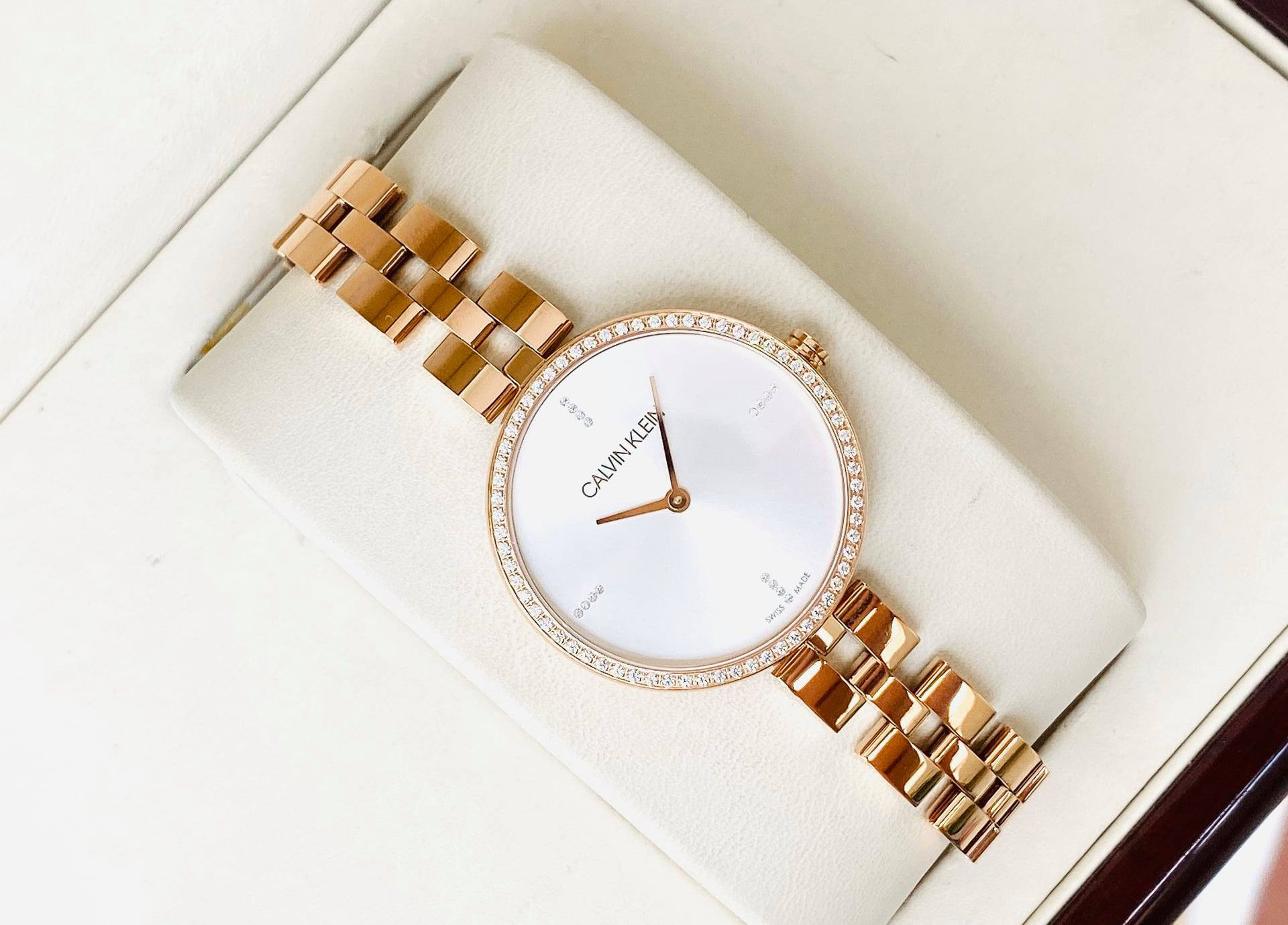 Đồng hồ nữ Calvin Klein Elegance Rose Gold Women's Watch KBF23X4W