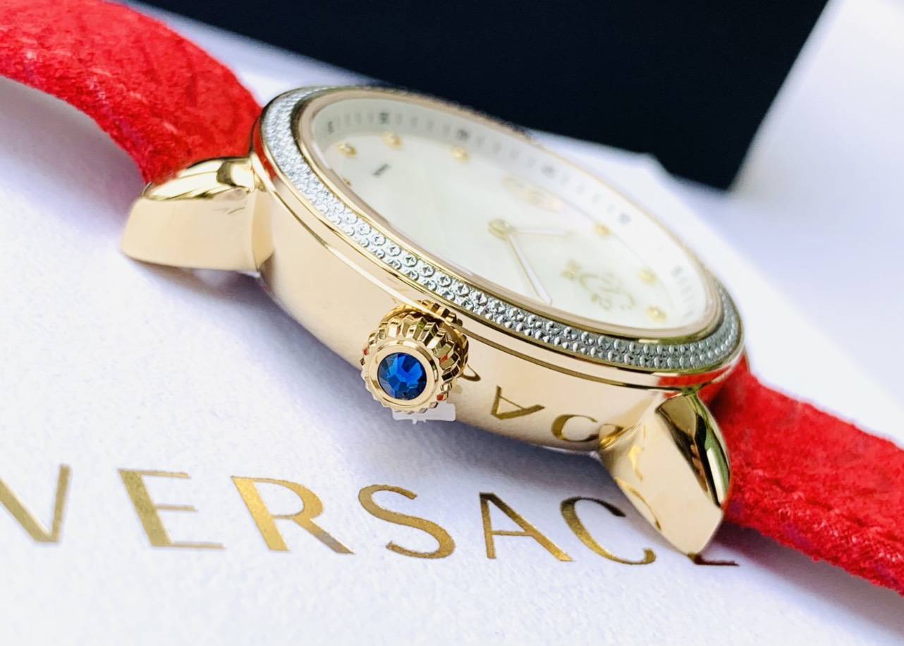 Đồng hồ nữ GV2 by Gervil Ravenna Floral Quartz Diamond Mother of Pearl Dial Ladies Watch 12602F