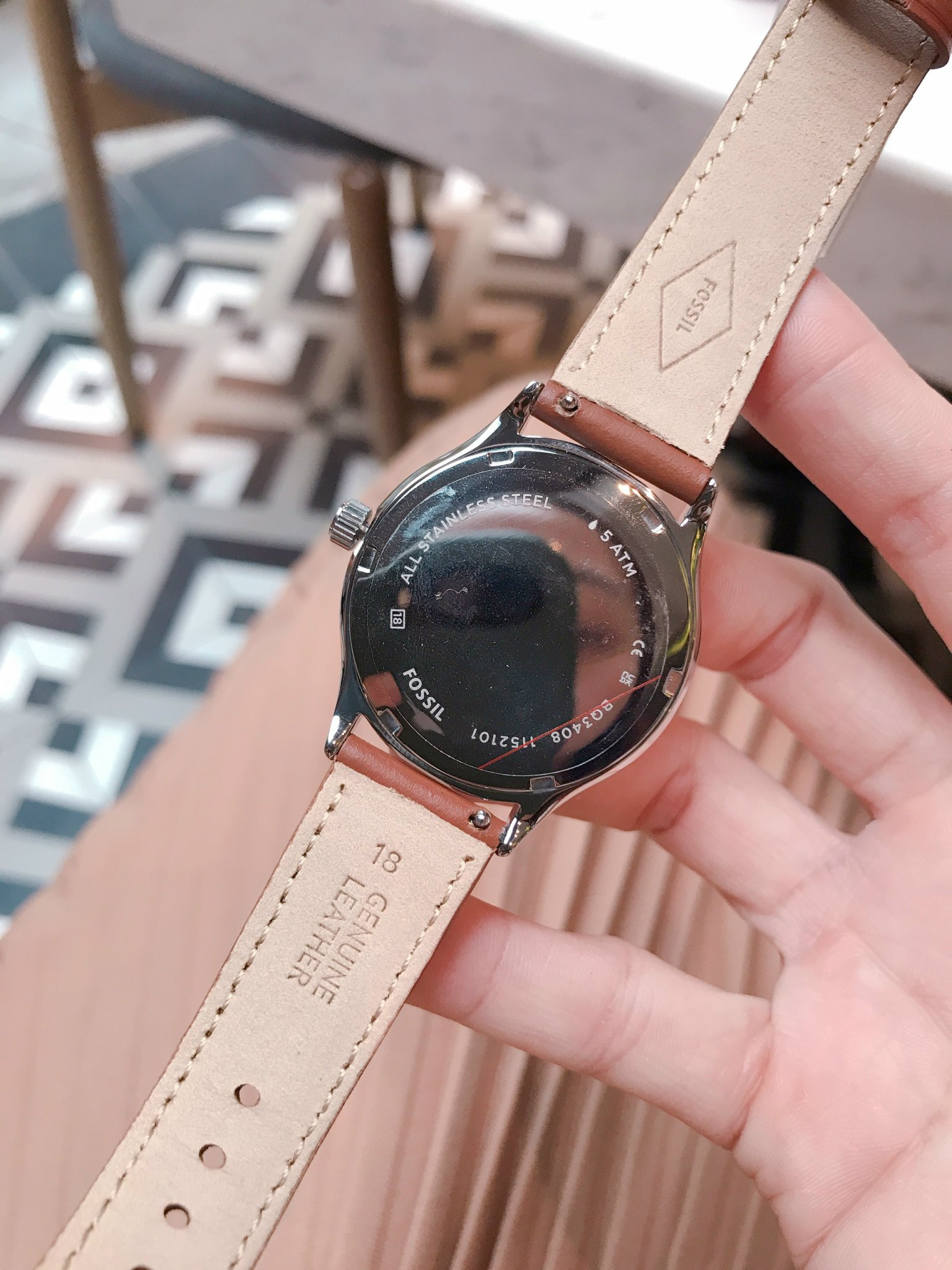 Đồng hồ nữ Fossil BQ3408 Brown Leather For Women