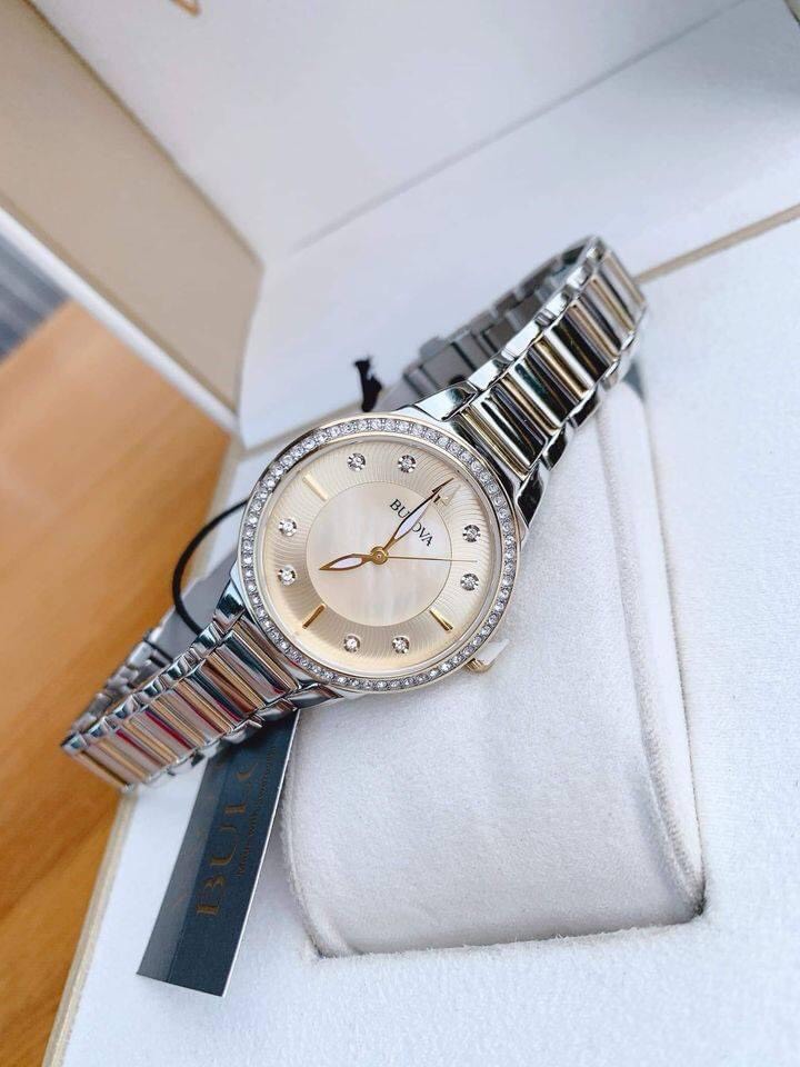 Đồng hồ xách tay Bulova viền đá 98L248 For Women