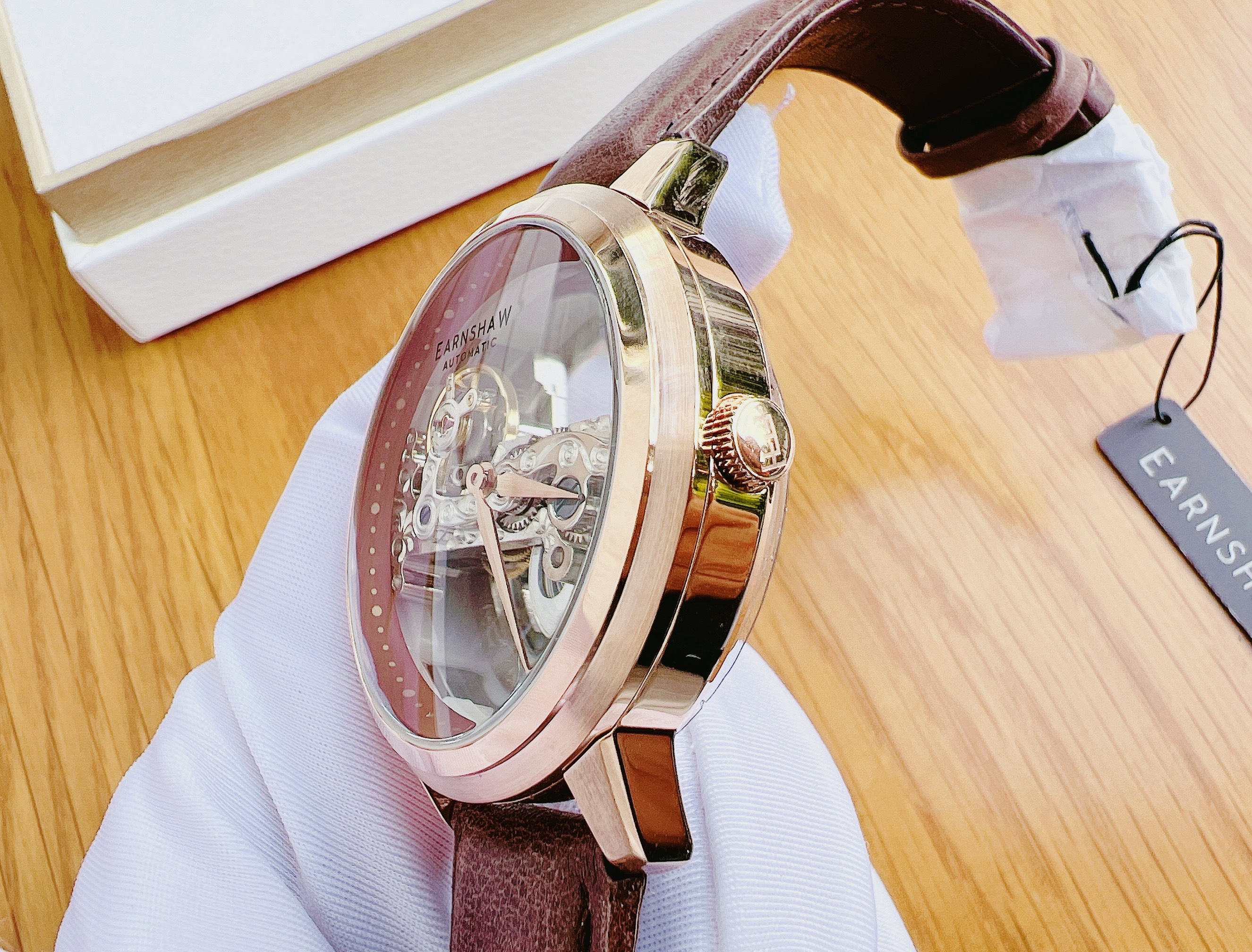 Đồng hồ nam Thomas Earnshaw ES-8246-04 AUTOAMTIC Vỏ Rose Dây Da Nâu